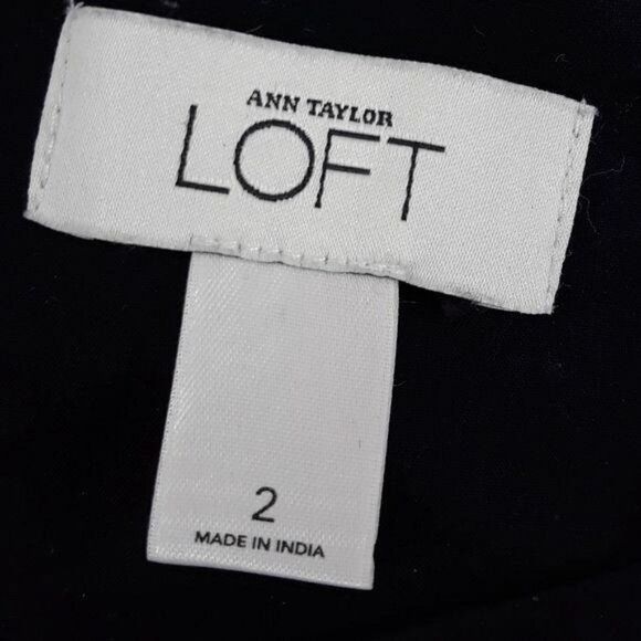 Loft Retro 60's Sweetheart Halter Embroidered Apron Fit & Flare Dress Black Sz 2 - Picture 3 of 10